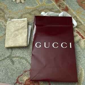 Gucci Burgundy Gift Bag